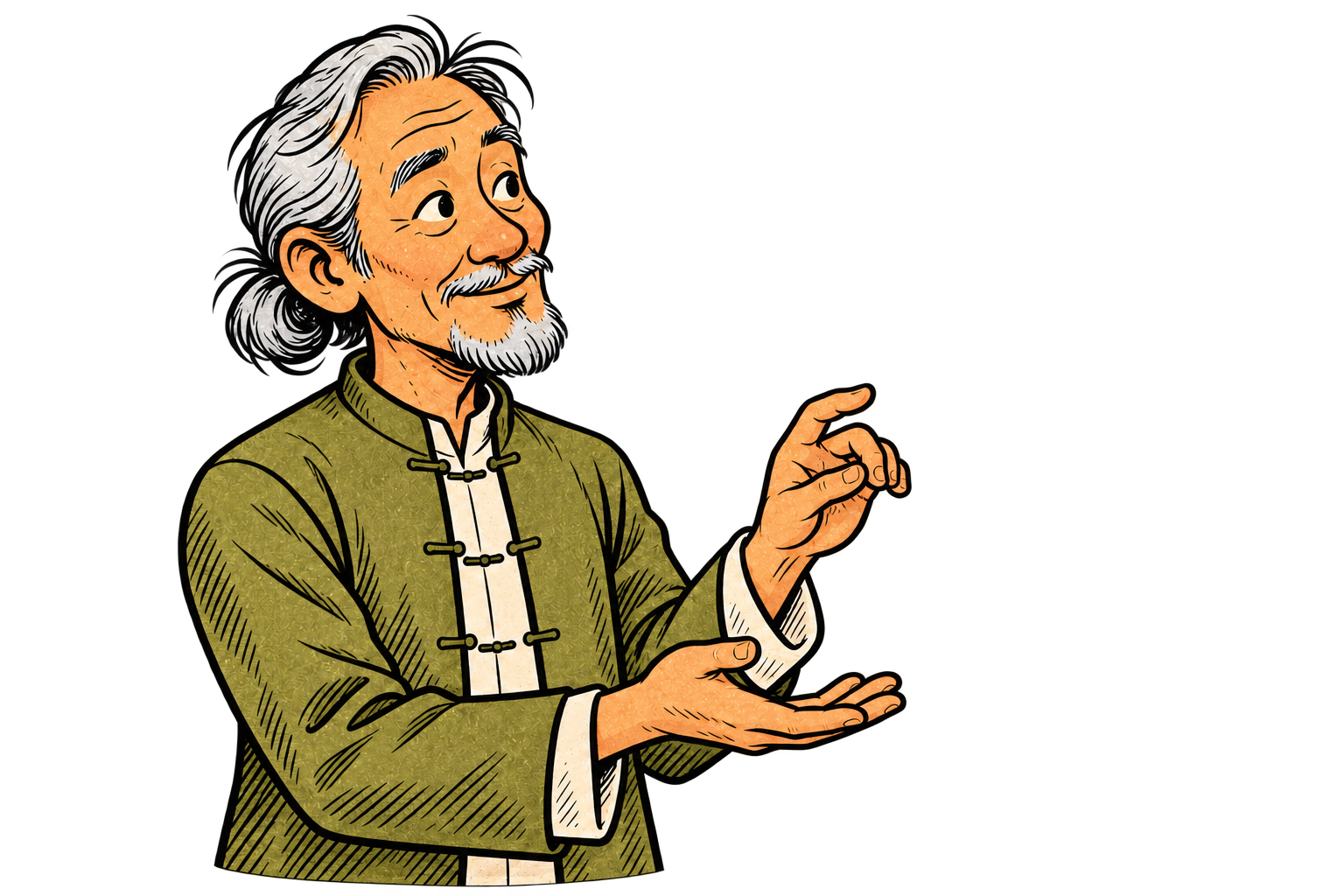 Jang gesturing as he speaks.